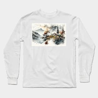 Peaceful Riverside Retreat Long Sleeve T-Shirt